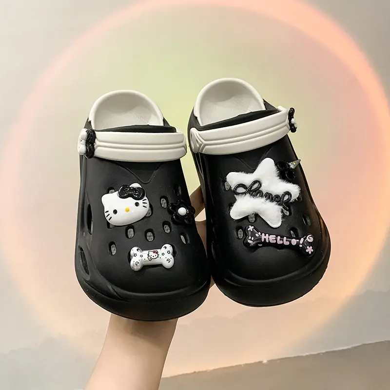 Korean Style Balanced Shock Absorption Comfort Portability Thick Soled Fashionable Fallow  Slipper Flip-flops Fashion Shoes Girl
