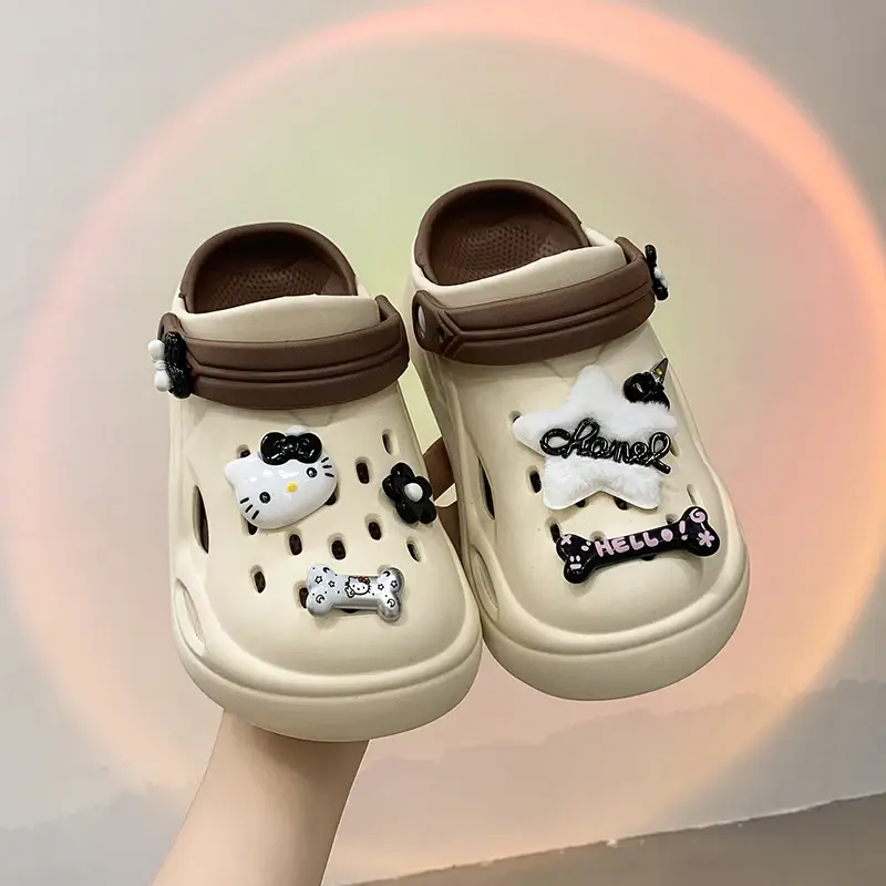 Korean Style Balanced Shock Absorption Comfort Portability Thick Soled Fashionable Fallow  Slipper Flip-flops Fashion Shoes Girl