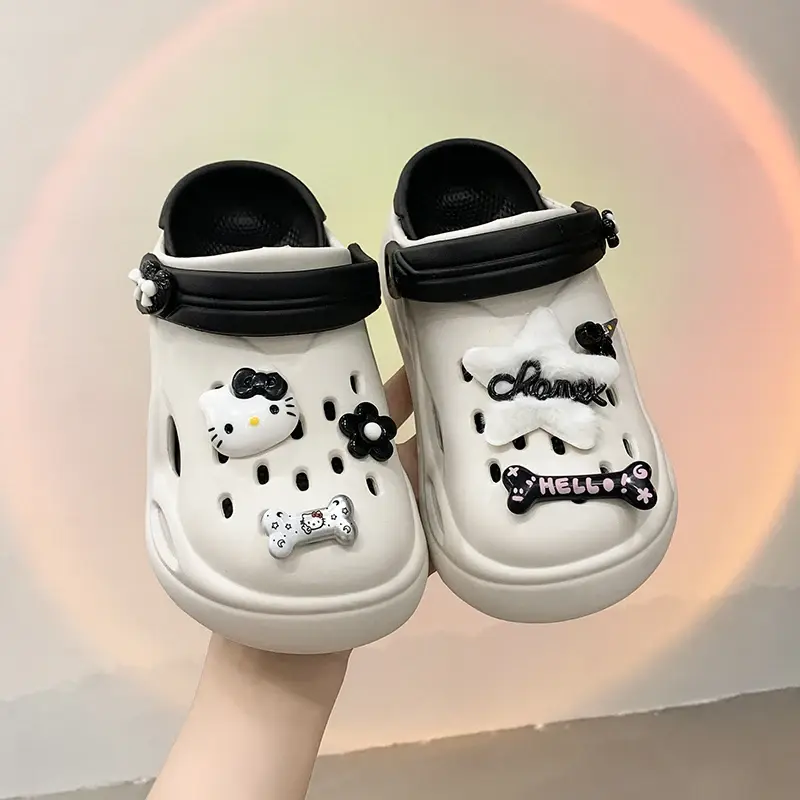 Korean Style Balanced Shock Absorption Comfort Portability Thick Soled Fashionable Fallow  Slipper Flip-flops Fashion Shoes Girl