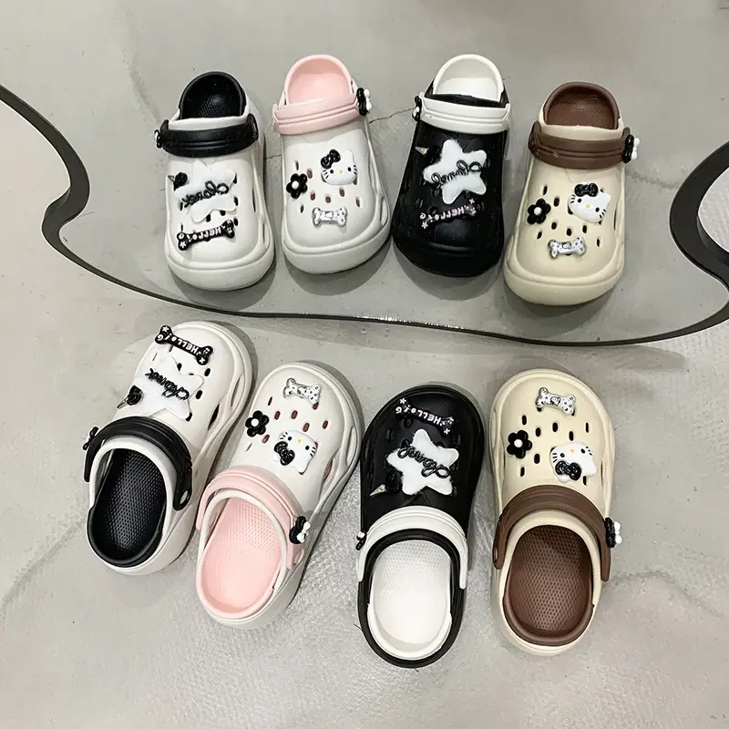 Korean Style Balanced Shock Absorption Comfort Portability Thick Soled Fashionable Fallow  Slipper Flip-flops Fashion Shoes Girl