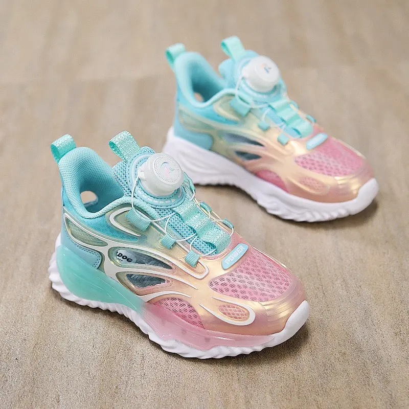 Trendy Casual Sports Shoes for Kids Running Shoes for Girls Children's Breathable Mesh Soft Anti Slip Wear-resistant Sneakers