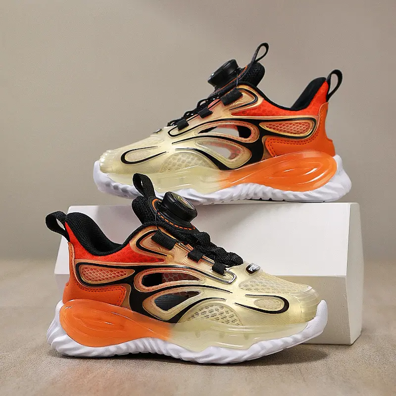 Trendy Casual Sports Shoes for Kids Running Shoes for Girls Children's Breathable Mesh Soft Anti Slip Wear-resistant Sneakers
