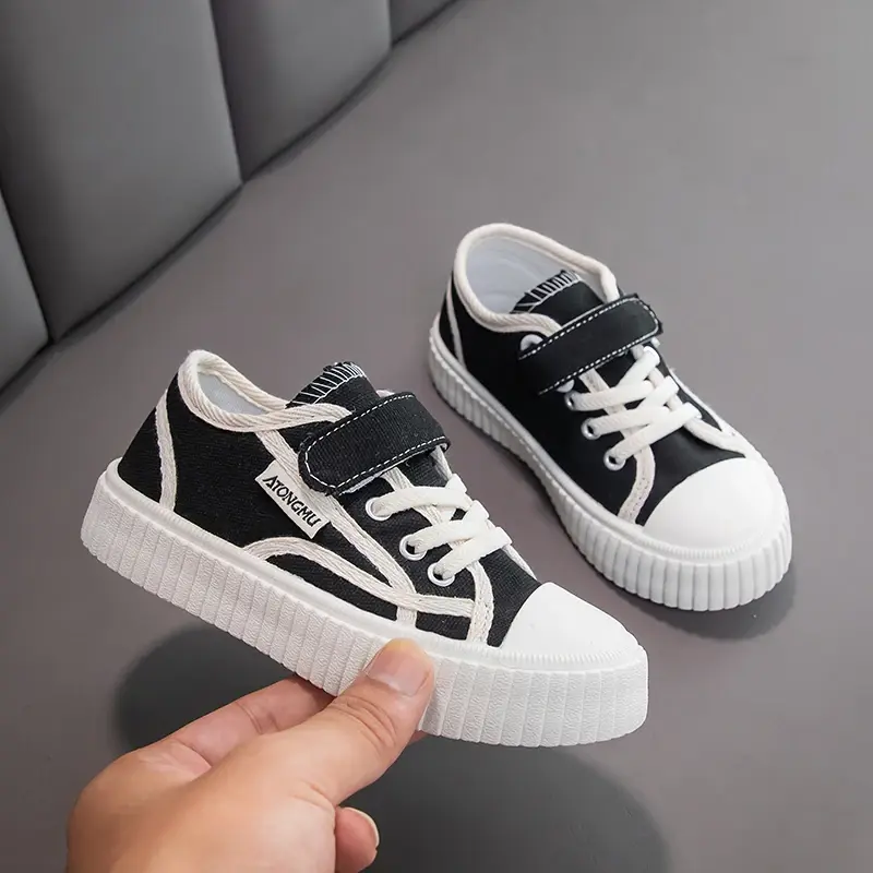 Children's Soft Sole Comfortable Cookie Shoes Canvas Shoes Boys and Girls Breathable Non-slip Leisure Sports Canvas Shoes