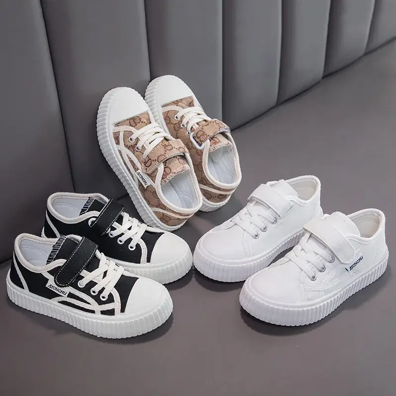 Children's Soft Sole Comfortable Cookie Shoes Canvas Shoes Boys and Girls Breathable Non-slip Leisure Sports Canvas Shoes