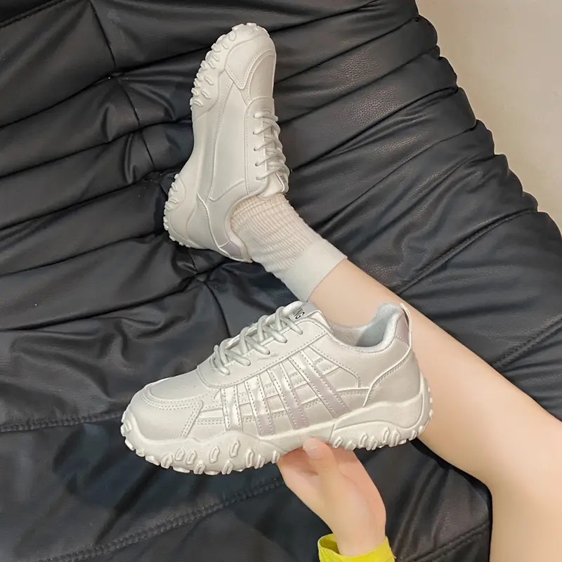 Women's Lightweight Comfortable Walking Sneakers Fashionable Summer Breathable Mesh Sporty Casual Thick Bottom Dad Shoes