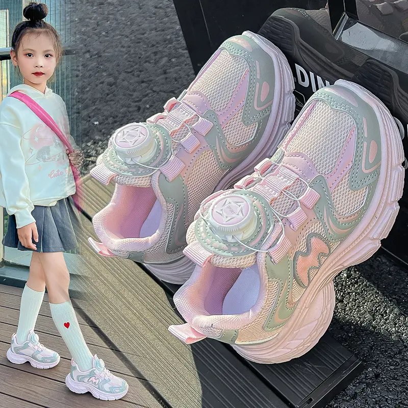 Kids Hiking Tennis Running Shoes New Toddler Lightweight Breathable Casual Trainers W628 Children's Boys Girls Chunky Sneakers