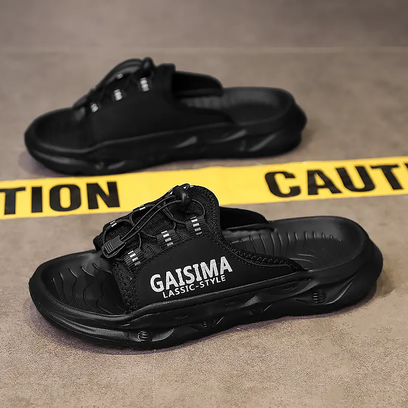 2025 New Men's Sandals Fashion Designer Soft Men's Slippers Outdoor Breathable Beach Shoes Anti-slip Comfortable Men Flip Flops