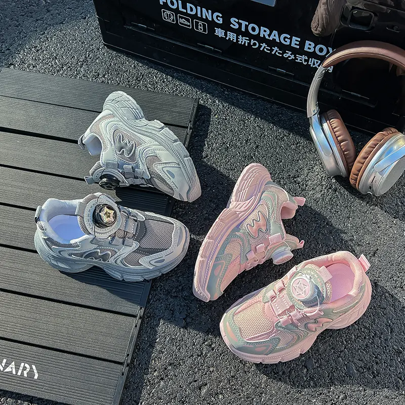 Kids Hiking Tennis Running Shoes New Toddler Lightweight Breathable Casual Trainers W628 Children's Boys Girls Chunky Sneakers