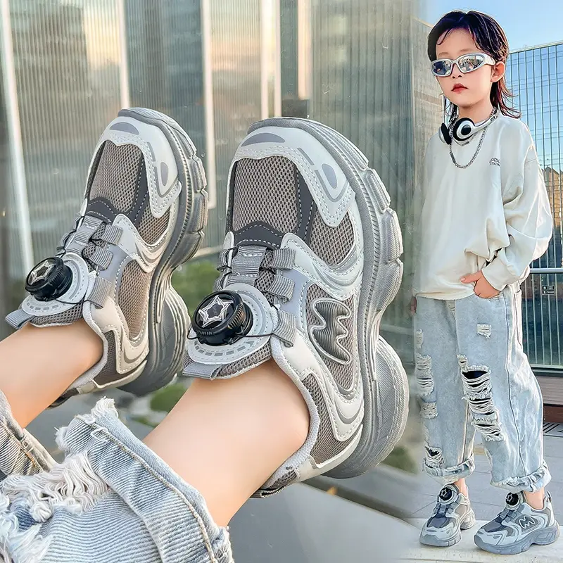 Kids Hiking Tennis Running Shoes New Toddler Lightweight Breathable Casual Trainers W628 Children's Boys Girls Chunky Sneakers