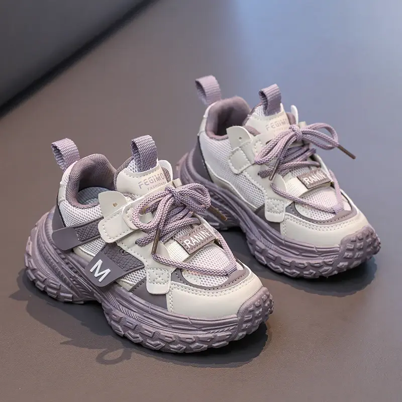 Fashion Breathable Kids Boys Non-slip Soft Soles Shoes Girls Sneakers with Light Running Shoes Summer Child Fashion Sport Shoes