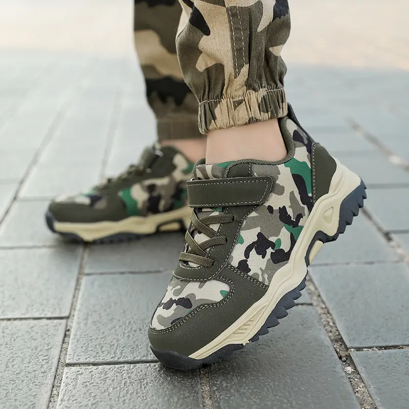 Brand Kids Sports Tennis Shoes Breathable Mesh Boys Girls Running Shoes Outdoor Casual Shoes Summer Children Camouflage Sneakers