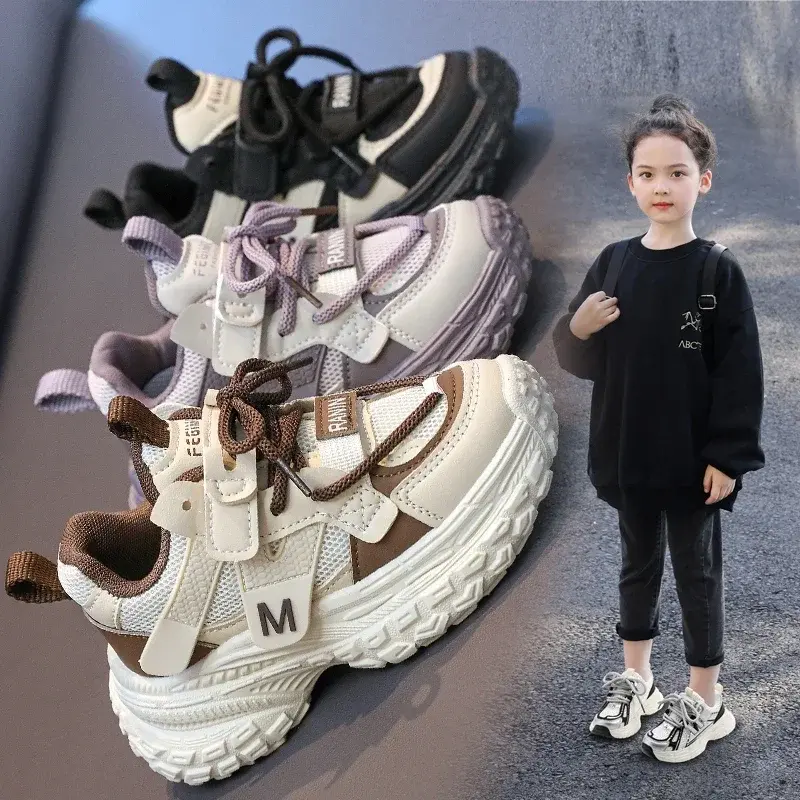 Fashion Breathable Kids Boys Non-slip Soft Soles Shoes Girls Sneakers with Light Running Shoes Summer Child Fashion Sport Shoes