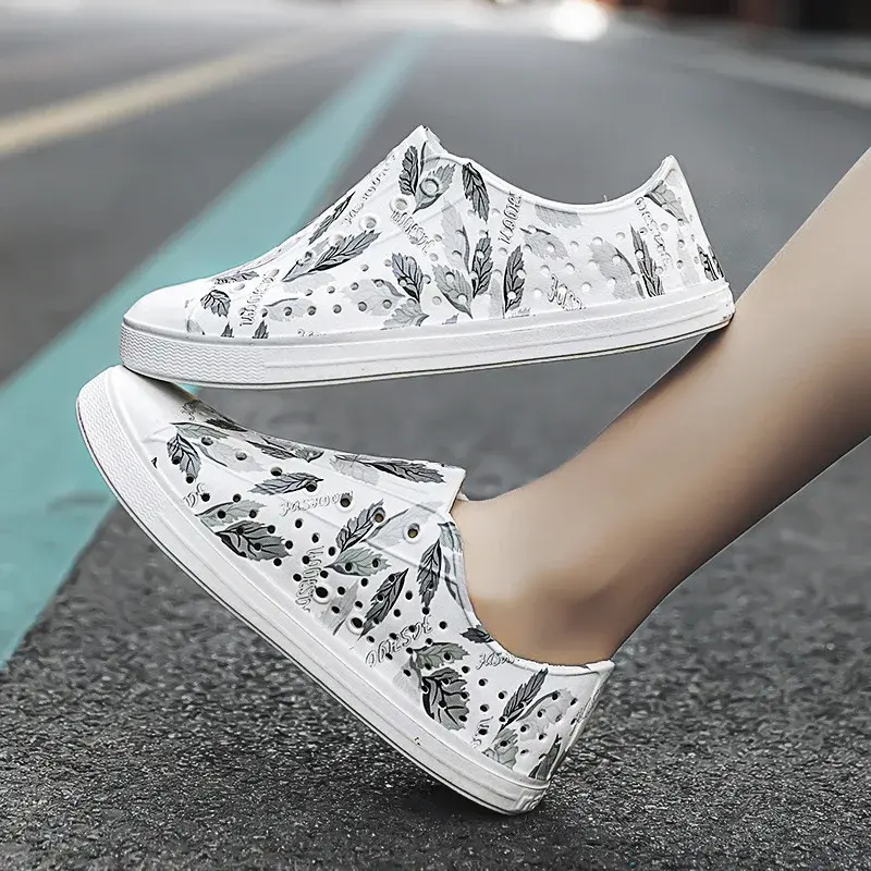 Summer Sandals for Women Fashion Couple Graffiti Casual Flat Sport Sandalias Outdoor Beach Non-slip Breathable Shoes 2023