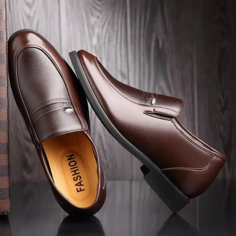 Increased 6 cm Men Formal Shoes Hidden Heel Men's Wedding Oxfords Heighten Tall Male Dress Leather Footwear 2024