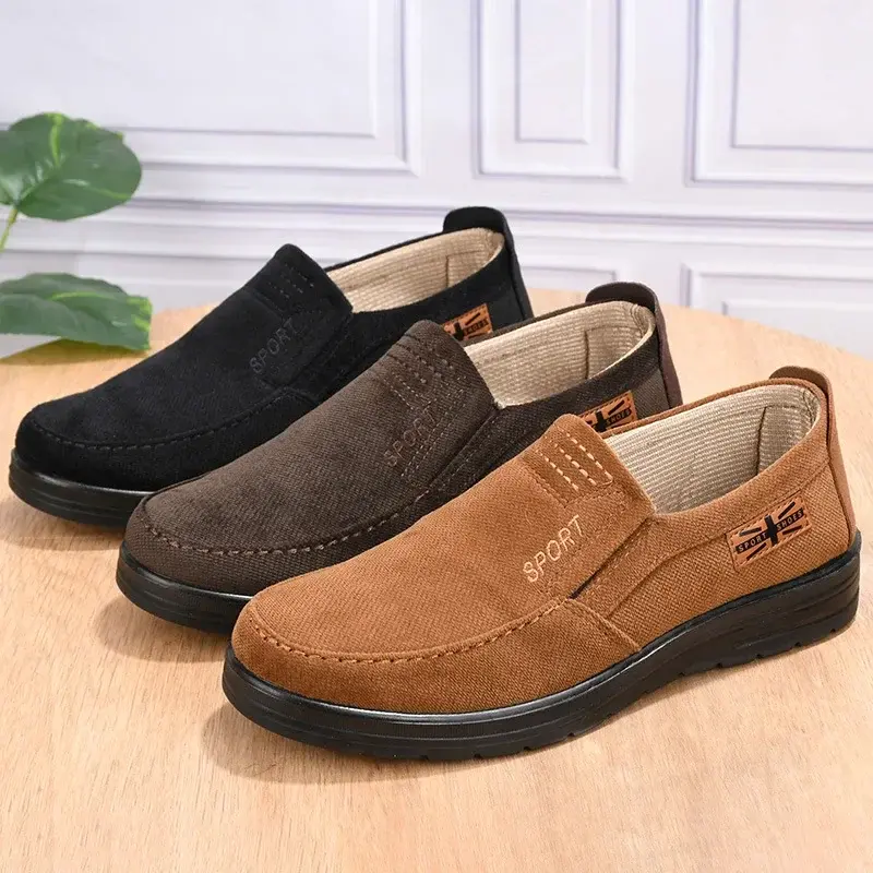 New Old Beijing Cloth Shoes Men's Shoes Breathable Men Shoes Soft Sole Anti Slip Casual  Large Size 48 Sports