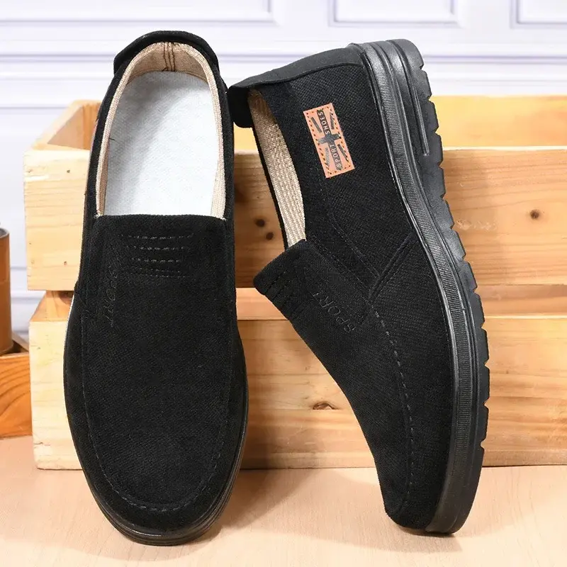 New Old Beijing Cloth Shoes Men's Shoes Breathable Men Shoes Soft Sole Anti Slip Casual  Large Size 48 Sports