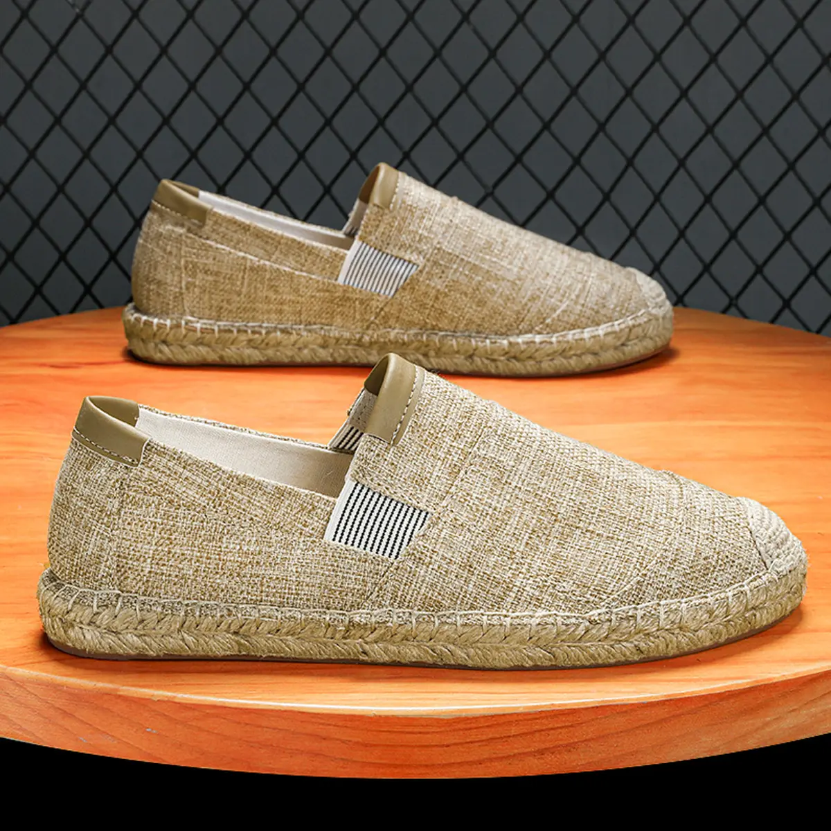 2025New Men Linen Casual Shoes Women Handmade Weaving Fisherman Shoes Fashion Casual Flat Espadrilles Driving Shoes Big Size