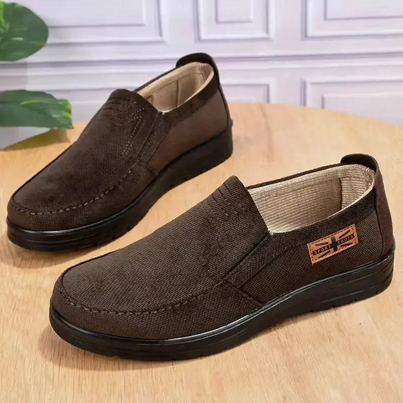 New Old Beijing Cloth Shoes Men's Shoes Breathable Men Shoes Soft Sole Anti Slip Casual  Large Size 48 Sports