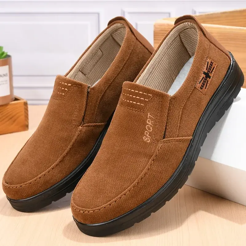 New Old Beijing Cloth Shoes Men's Shoes Breathable Men Shoes Soft Sole Anti Slip Casual  Large Size 48 Sports