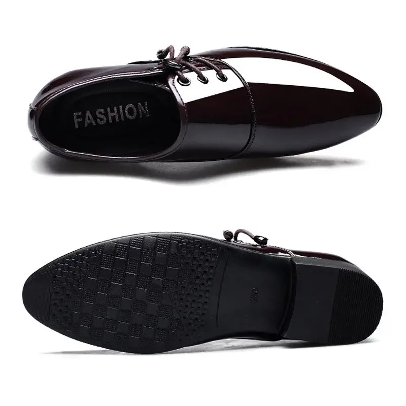 Shoes Men Leather Shoes Business Dress Shoes All-Match Casual Shock-Absorbing Footwear Wear-Resistant Plus Size Chaussure Homme
