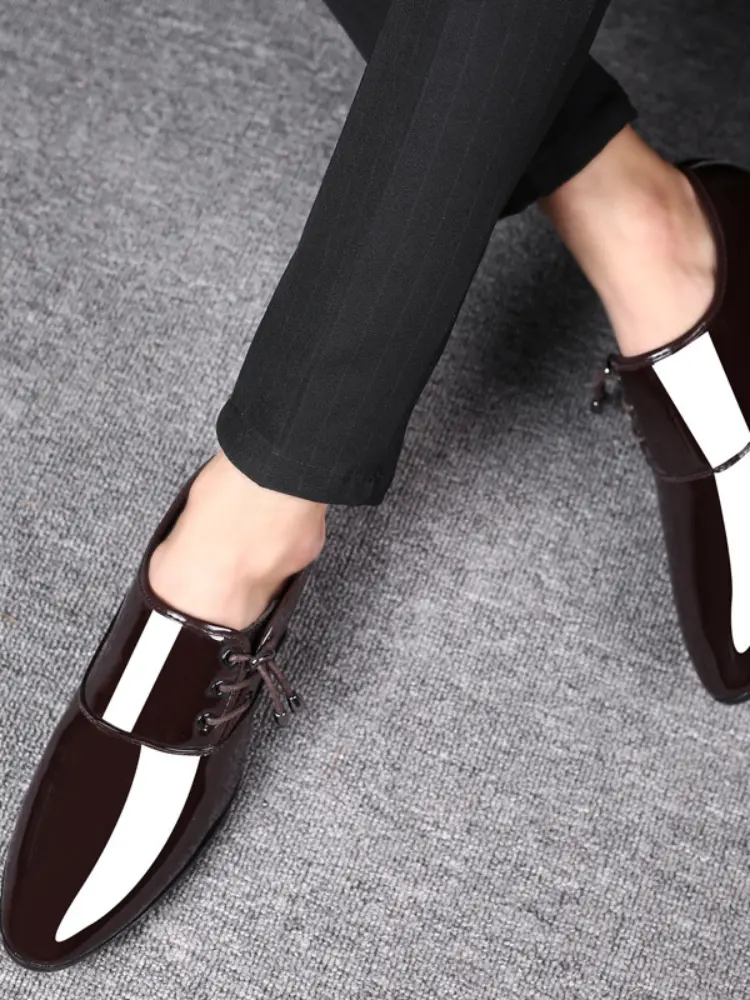 Shoes Men Leather Shoes Business Dress Shoes All-Match Casual Shock-Absorbing Footwear Wear-Resistant Plus Size Chaussure Homme