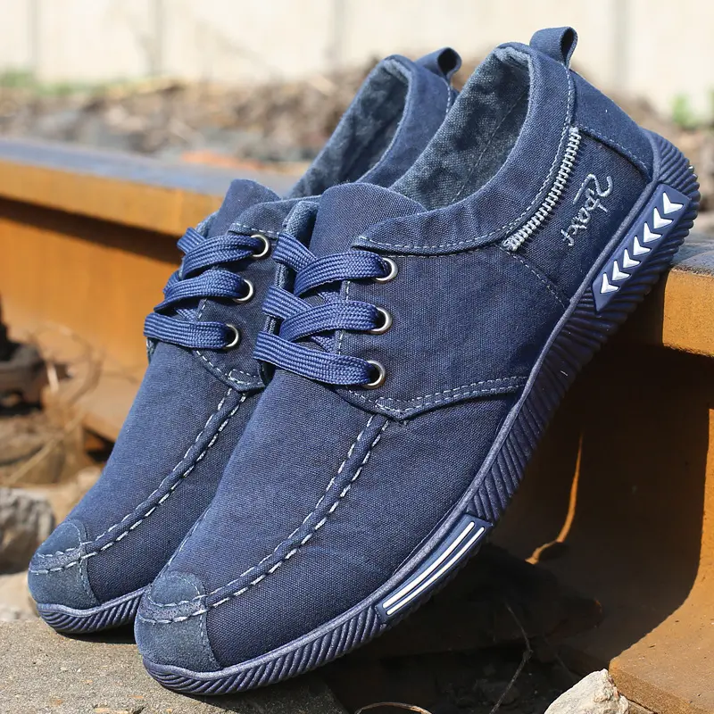 Men's Casual Shoes Summer Breathable Lace-up Men Canvas Shoes 2022 New Fashion Loafers Walking Flats Comfortable Male Sneakers