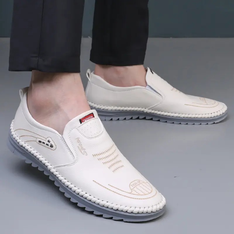 Handmade Leather Shoes Men Casual Sneakers Comfort Design Man Shoe Business Leather Loafers Men Shoes Moccasins Tooling Shoe