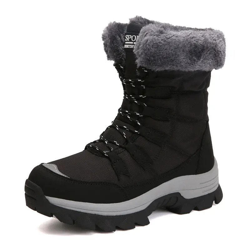 Winter Snow Boots Womens Non Slip Outdoor Waterproof Mid Calf Boots with Warm Faux Fur Lined Fashion Shoes 2025