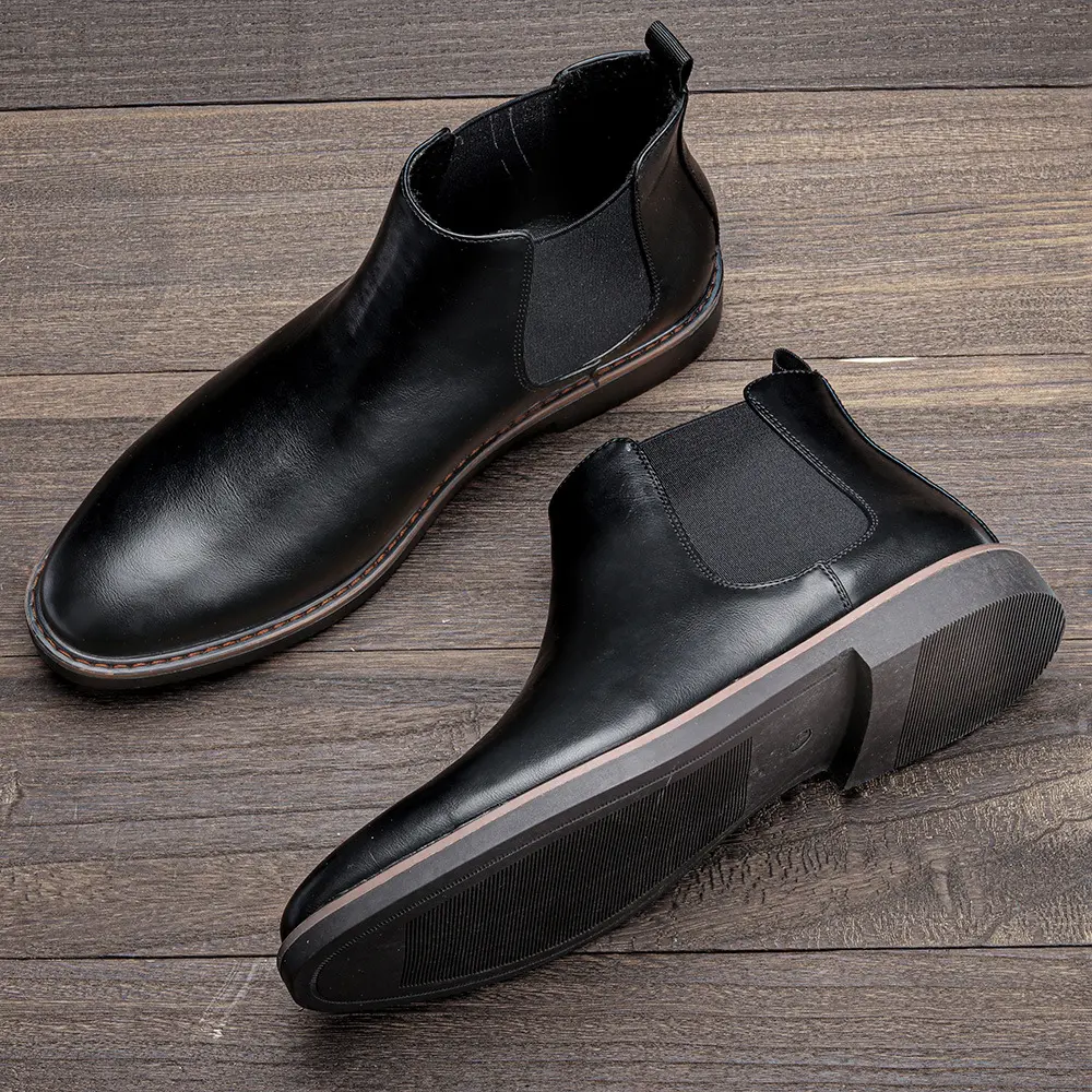Chelsea Boots Men 2025 Brand Comfortable Fashion Leather Men Boots