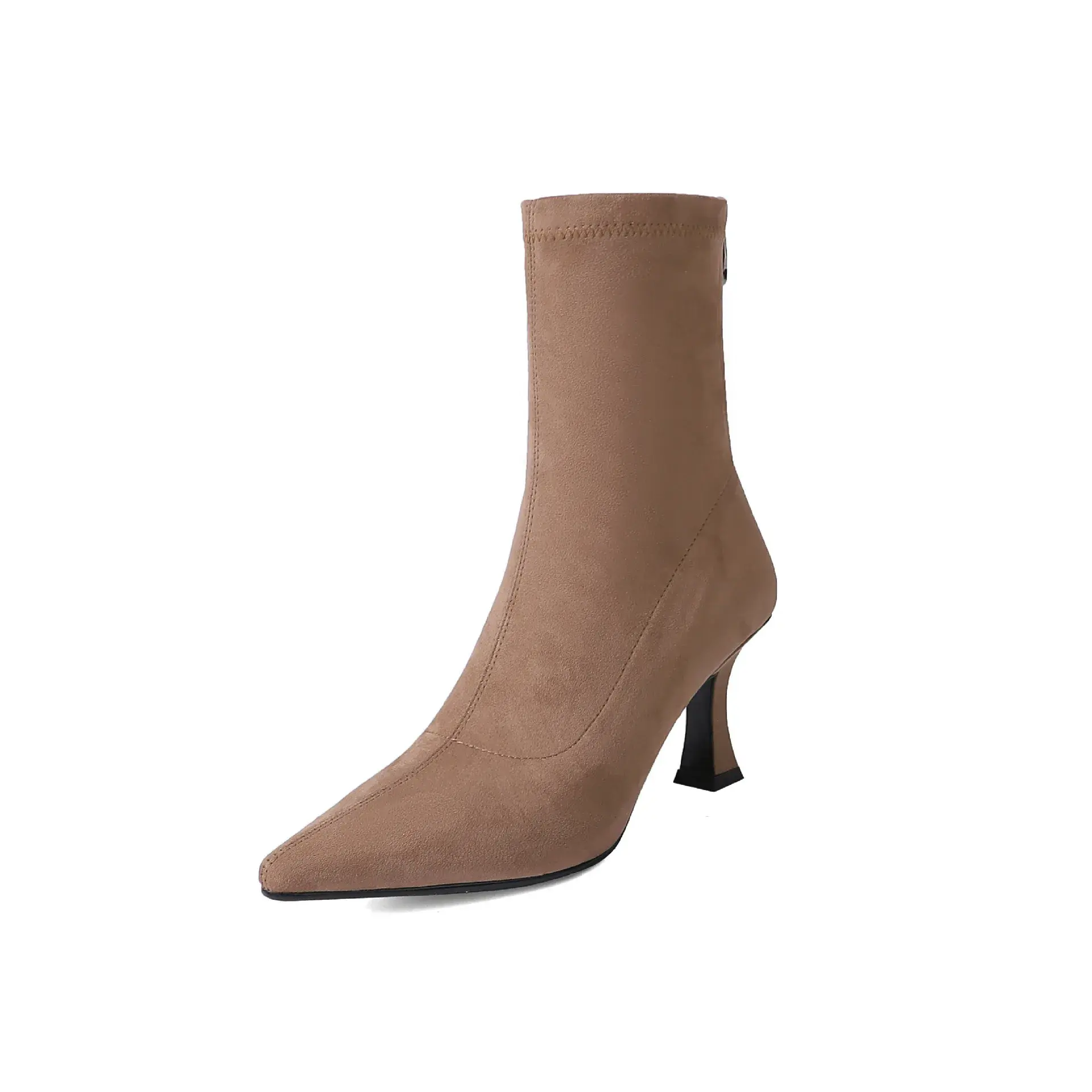 Designer Vintage Women 2025 Boots Fashion Square Low Heel Shoes Concise Slim Long Botas De Mujer