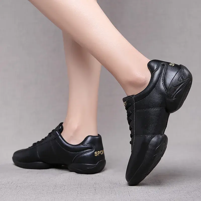 2025Dance Shoes Woman Ladies Modern Soft Outsole Jazz Sneakers Aerobics Breathable Lightweight Female Dancing Fitness Sport