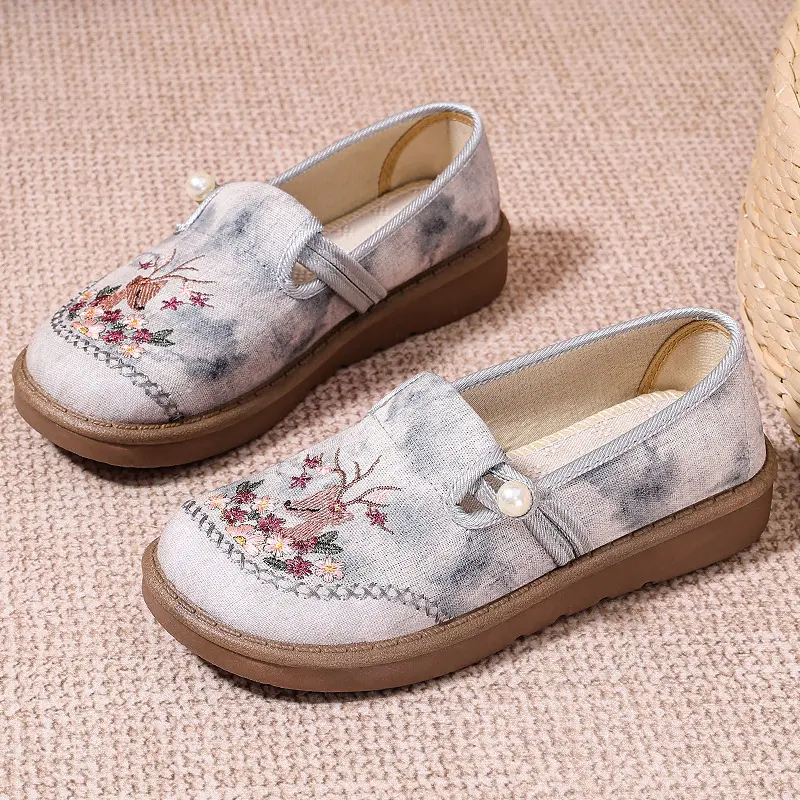 Flat Summer Ladies Footwear with Bow Pink Women's Shoes Slip on Harajuku Fashion Design Japanese  Style Casual 2025