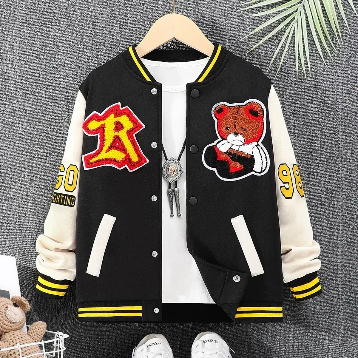 Boys Jacket Tops Kids Clothing Long Sleeve Winter Autumn Pattern Children Tops Fashion Handsome Jacket 8-14 Years