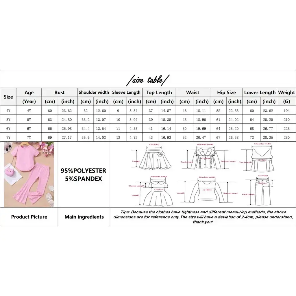 Apricot Kids Girl Outfit Summer Soft Toddler Costume Casual Vacation Short Sleeve Tshirt + Pants Children 2Pcs Set 3 4 5 6 7 Yrs