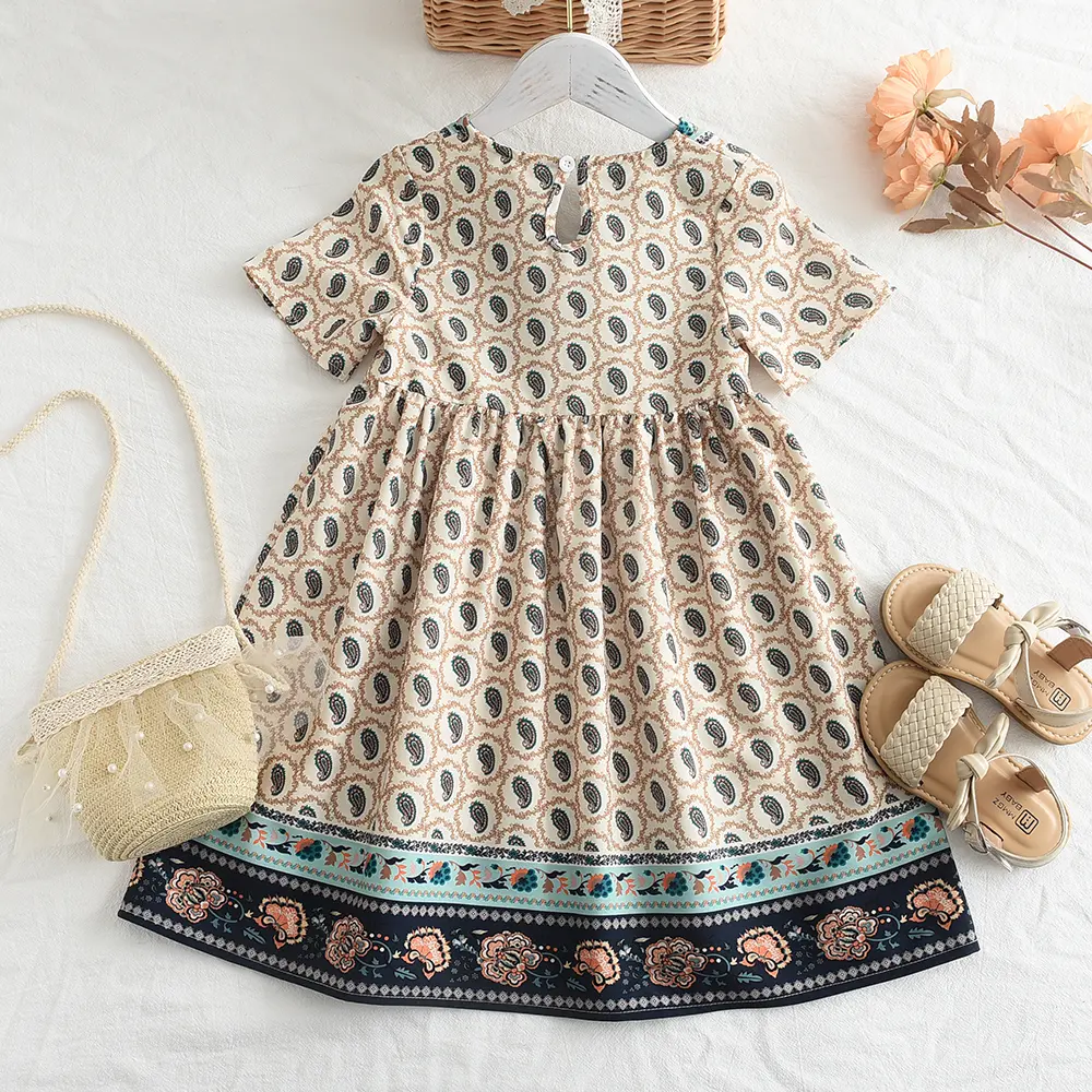 Bear Leader Summer Girls Dress Baby Flower Bohemian Style Dresses Party Princess Dress Children's Toddler Kids Girls Clothing