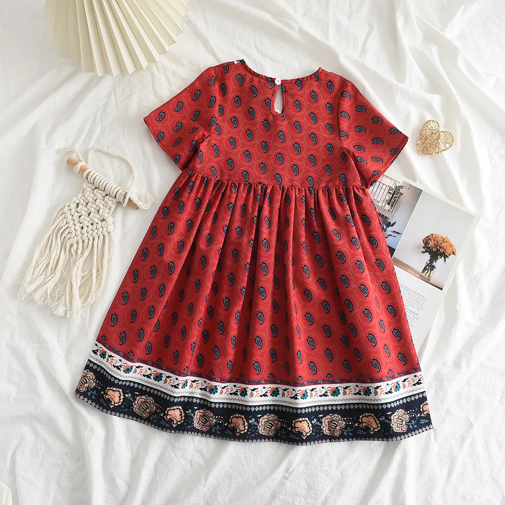 Bear Leader Summer Girls Dress Baby Flower Bohemian Style Dresses Party Princess Dress Children's Toddler Kids Girls Clothing