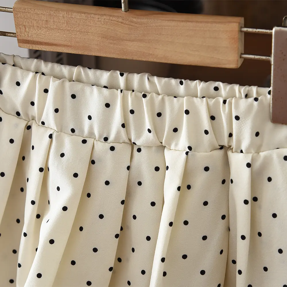 Bear Leader Spring/Autumn New Girls' Set Bow Printed Long Sleeve Top+Polka Dot Skirt  Korean Grey Casual Sports Children's Wear