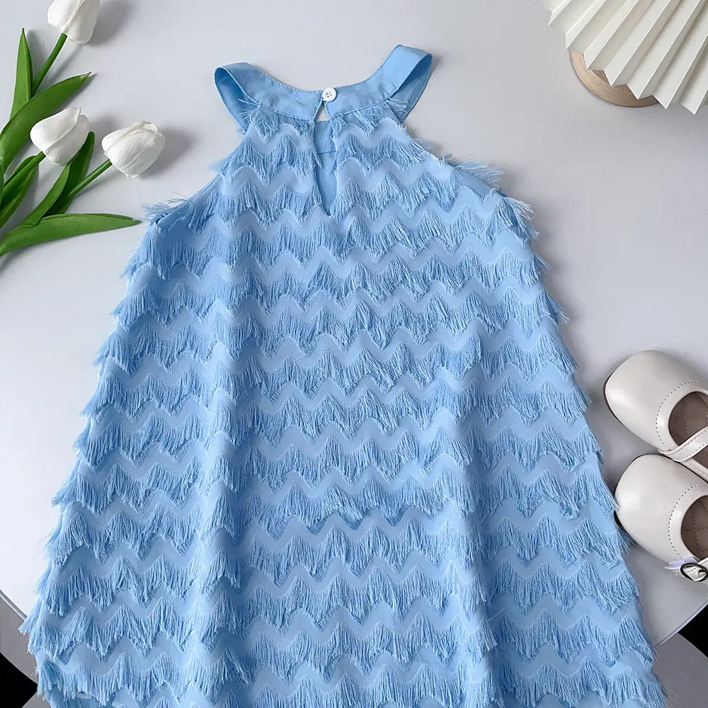 Bear Leader Summer Tassels Kids Dress Girls Princess Dress Vestidos Kids Dresses Girls Baby Toddler Clothes Children's Clothing