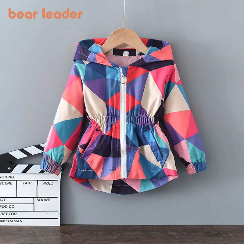 Bear Leader Kids Girls Spring Autumn Long Jackets 2023 New Fashion Kids Baby Butterfly Appliques Coats Casual Outerwear For 1-6Y