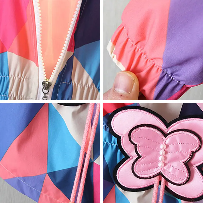 Bear Leader Kids Girls Spring Autumn Long Jackets 2023 New Fashion Kids Baby Butterfly Appliques Coats Casual Outerwear For 1-6Y