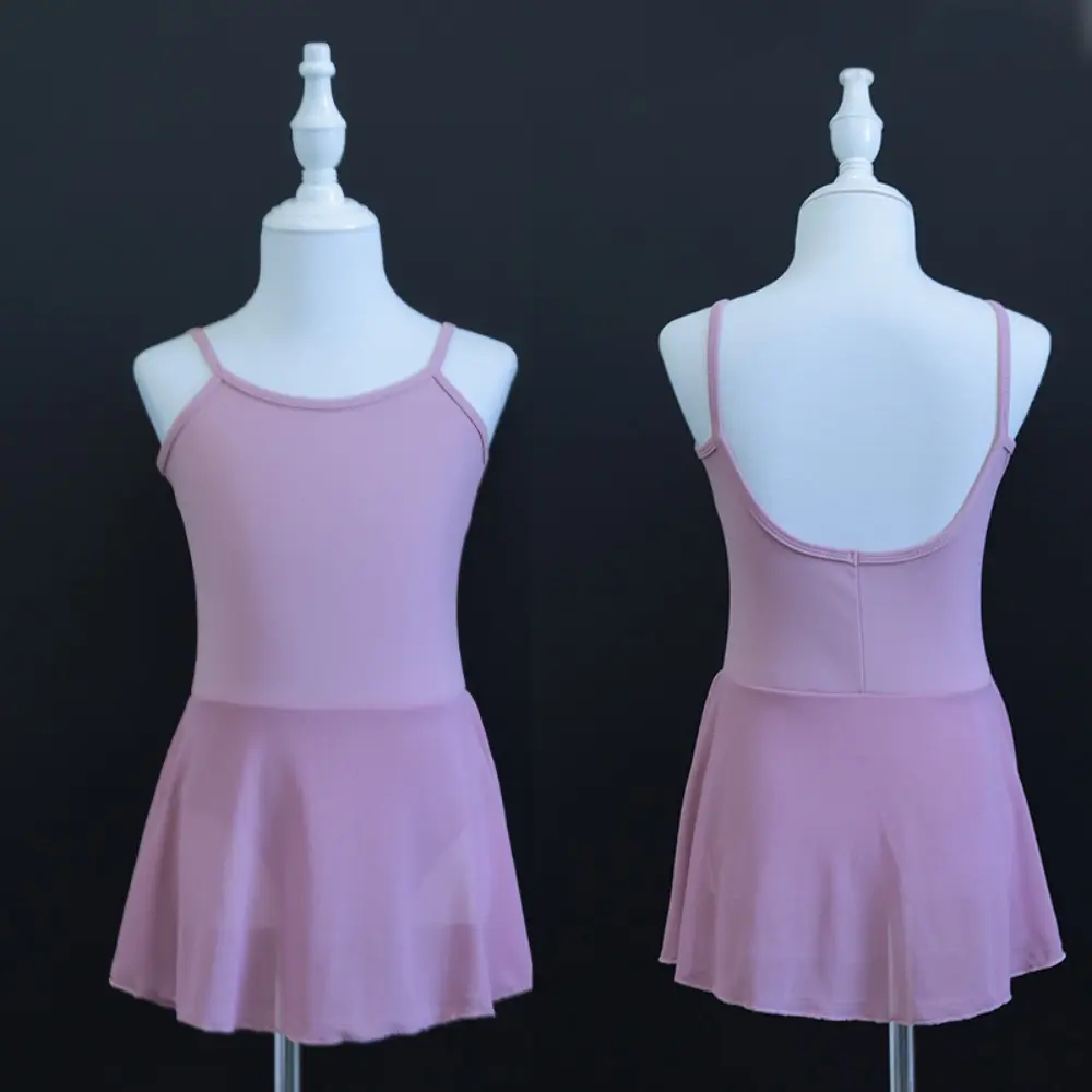 Bear Leader Children's Dance Costume Summer Solid Color Sleeveless Suspender Ballet Costume Basic Simple Girls' Clothing