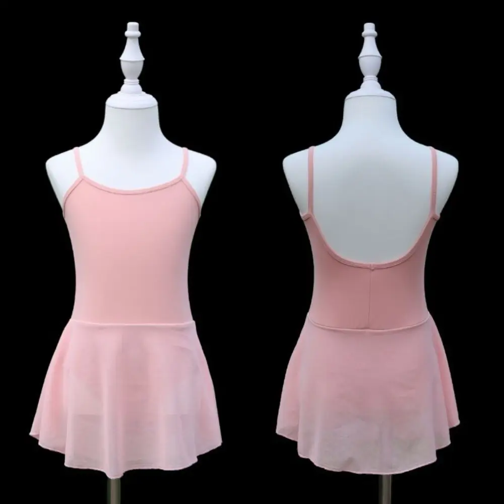 Bear Leader Children's Dance Costume Summer Solid Color Sleeveless Suspender Ballet Costume Basic Simple Girls' Clothing
