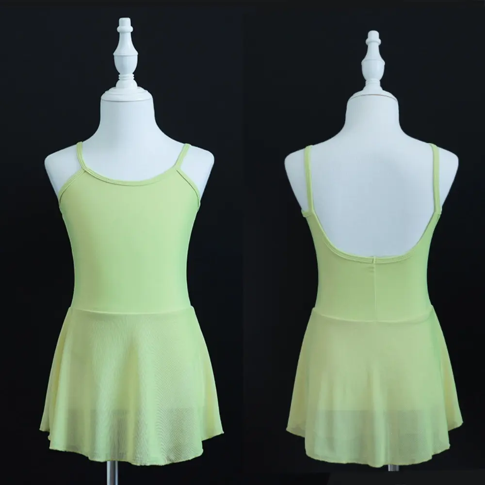 Bear Leader Children's Dance Costume Summer Solid Color Sleeveless Suspender Ballet Costume Basic Simple Girls' Clothing