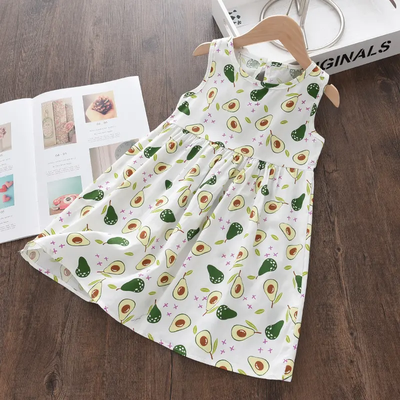 Bear Leader Girls Summer Sleeveless Dress New Fashion Casual Princess Costumes Kids Baby Flowers Casual Vestidos For 2-7 Years