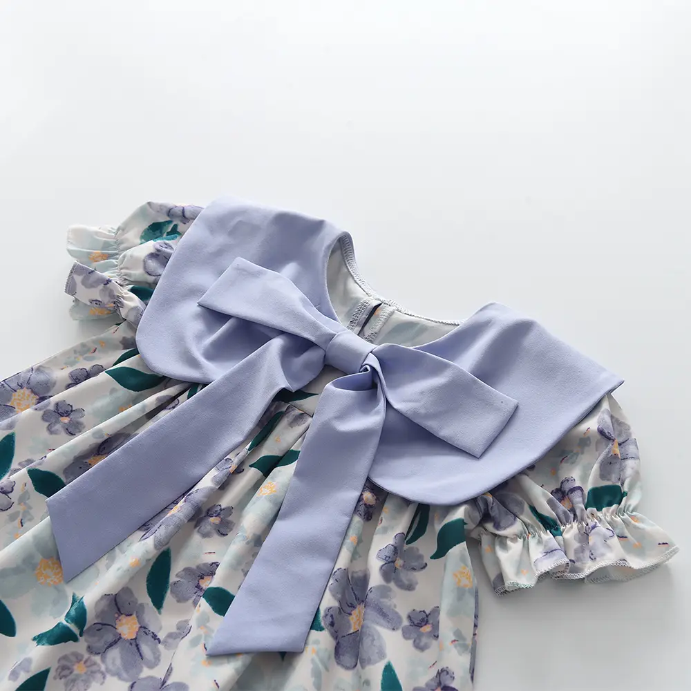 Bear Leader Korea Kids Baby Girls Dresses Bow Teen Summer Dress Midi Dresses Children Clothing Fashion Girl Floral Wedding Dress