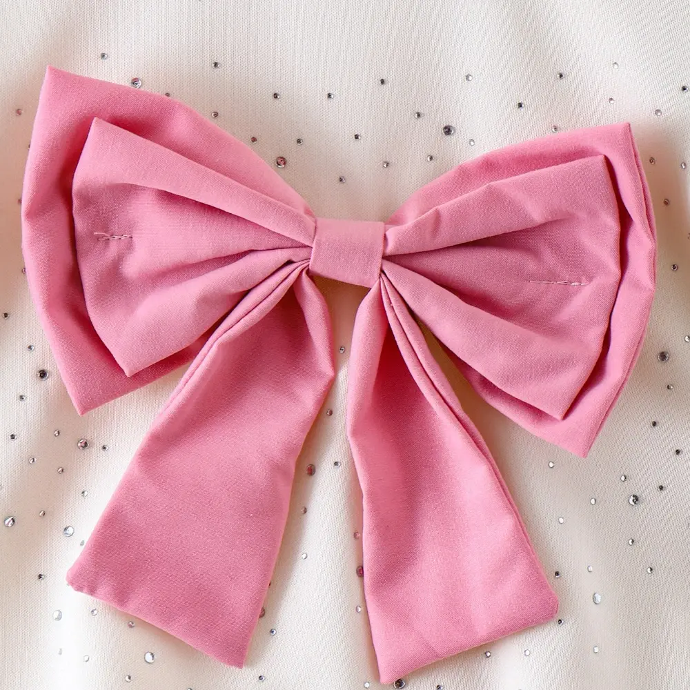 Bear Leader Spring and Autumn Pink Girls Clothes Bow Decoration Long Sleeve Top + Cake Skirt Korean Solid Color Children's Set