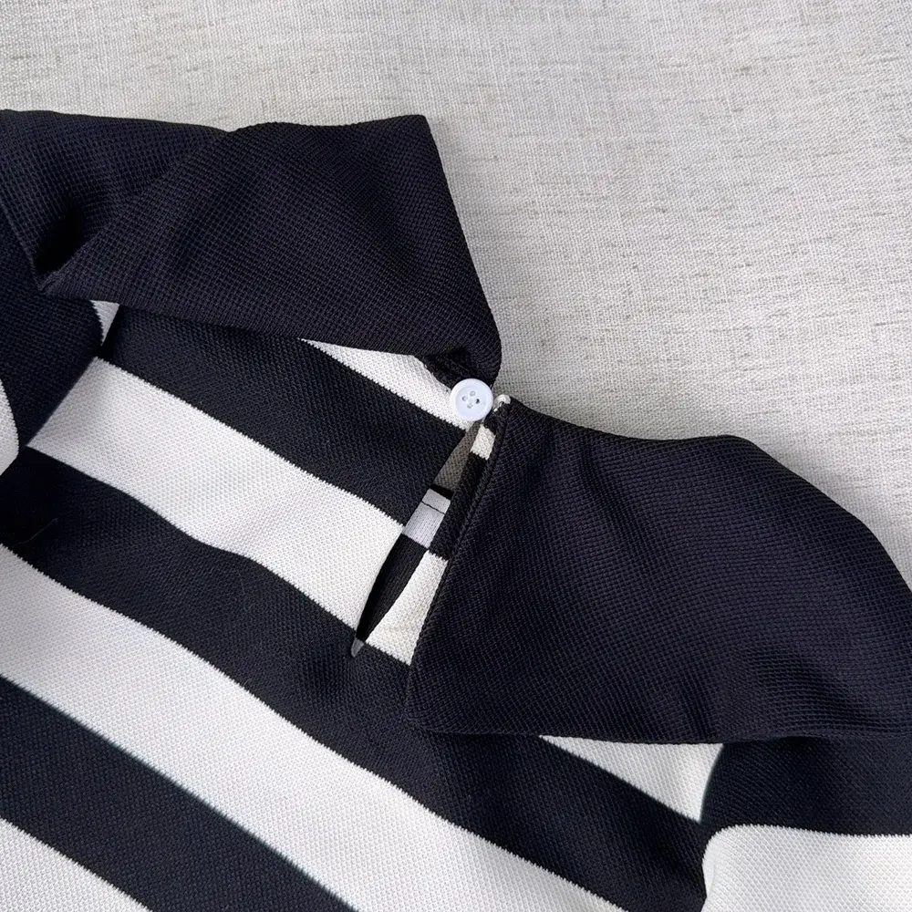Bear Leader Korean Version Children's Clothing Black Striped Print Lapel Kids Dress Autumn Long Sleeved Girls Casual Dresses