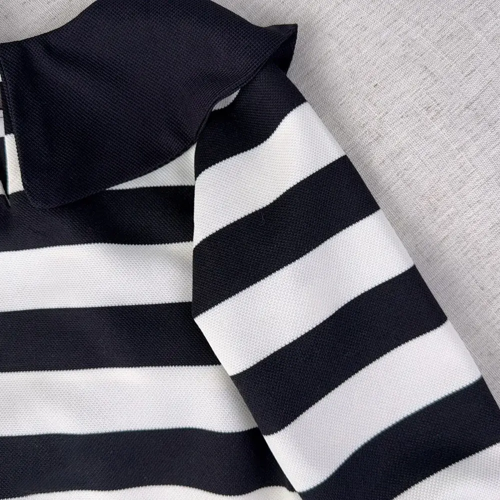 Bear Leader Korean Version Children's Clothing Black Striped Print Lapel Kids Dress Autumn Long Sleeved Girls Casual Dresses