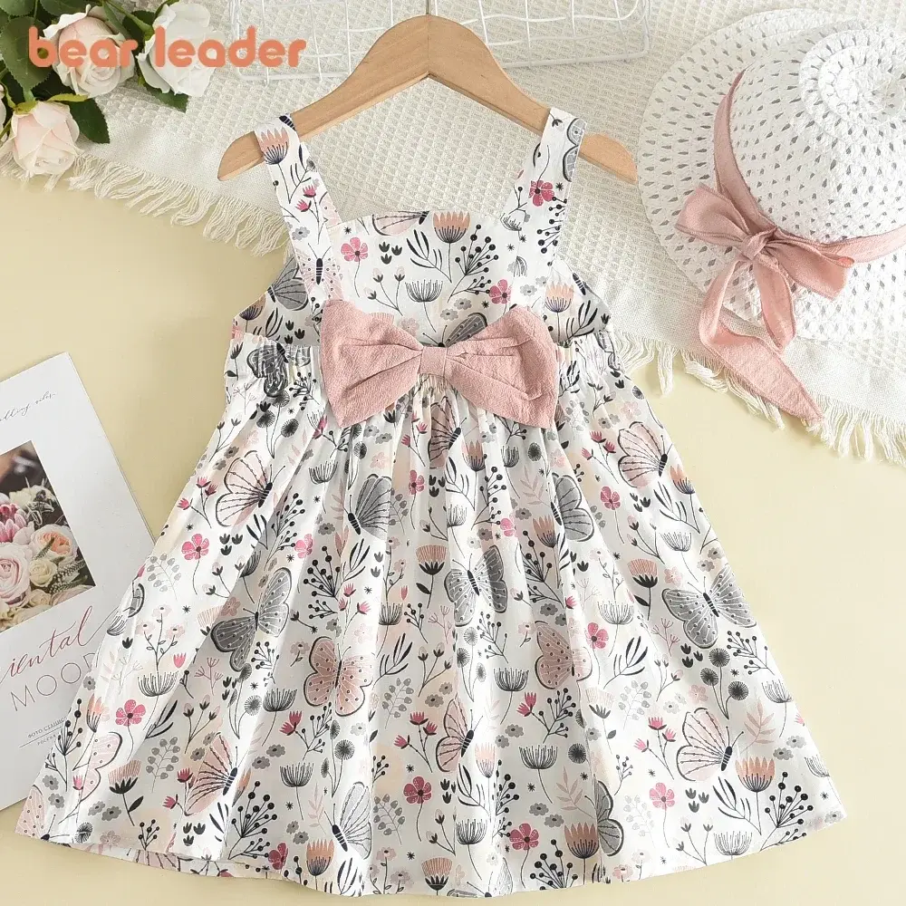 Bear Leader Toddler Baby Princess Dresses 2023 New Summer Newbron Baby Flowers Dresses Floral Costumes Kids Girls Cute Vestidos