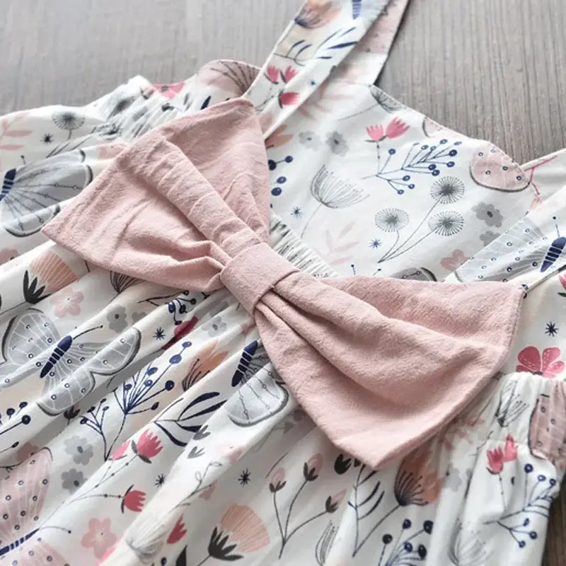 Bear Leader Toddler Baby Princess Dresses 2023 New Summer Newbron Baby Flowers Dresses Floral Costumes Kids Girls Cute Vestidos